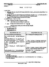 Giáo án Đại số Lớp 9 - Tiết 28 Luyện tập - Năm học 2017-2018 - Phạm Quang Huy